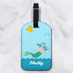 Mermaid - Nappa Leather Luggage Tag Rectangle Mermaid - Nappa Leather Luggage Tag Rectangle