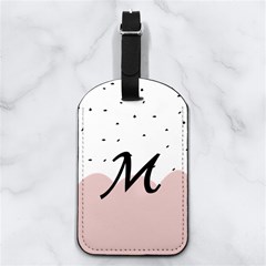 Single Initial - Nappa Leather Luggage Tag Rectangle Single Initial - Nappa Leather Luggage Tag Rectangle
