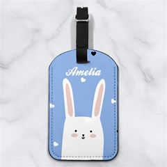 Easter Bunny - Nappa Leather Luggage Tag Rectangle Easter Bunny - Nappa Leather Luggage Tag Rectangle