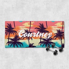 Tropical Sunset Pattern - 29 X13 Super Absorbent Gym Sports Towel Tropical Sunset Pattern - 29 X13 Super Absorbent Gym Sports Towel