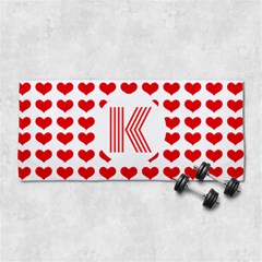 Valentine Heart Pattern Monogram - 29 X13 Super Absorbent Gym Sports Towel Valentine Heart Pattern Monogram - 29 X13 Super Absorbent Gym Sports Towel