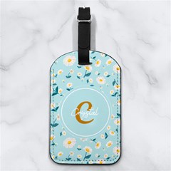 Daisy Any Text Name - Nappa Leather Luggage Tag Rectangle Daisy Any Text Name - Nappa Leather Luggage Tag Rectangle