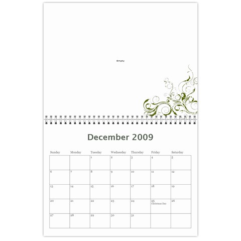 Nat Tennis Center Calendar By Cyril Gittens Dec 2009