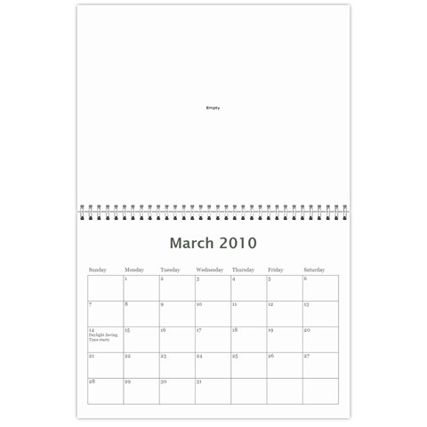 Nat Tennis Center Calendar By Cyril Gittens Mar 2010