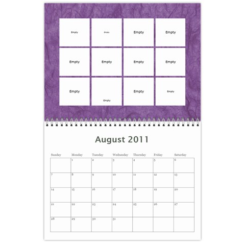 Family Calendar By Terry Frederick Aug 2011