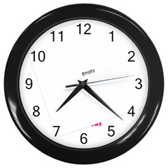 rock star chick - Wall Clock (Black)