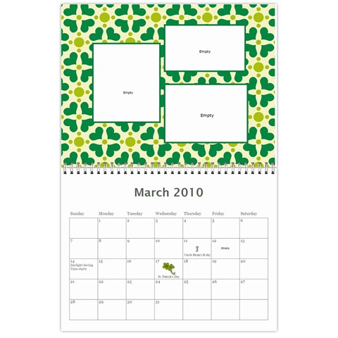2010 Calendar By Bobbie Vining Mar 2010