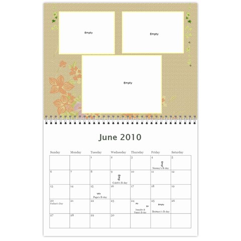 2010 Calendar By Bobbie Vining Jun 2010