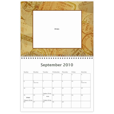 2010 Calendar By Bobbie Vining Sep 2010