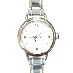 Single Sunflower - Round Italian Charm Watch