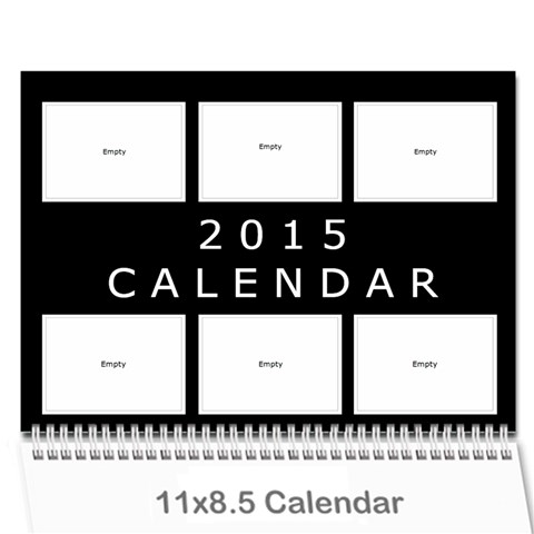 2015 Basic Black & White Calendar By Mim Cover
