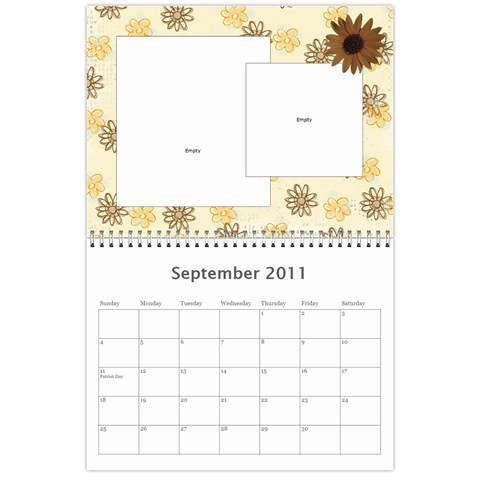 Prisbrey Calendar By Rebekah Prisbrey Sep 2011