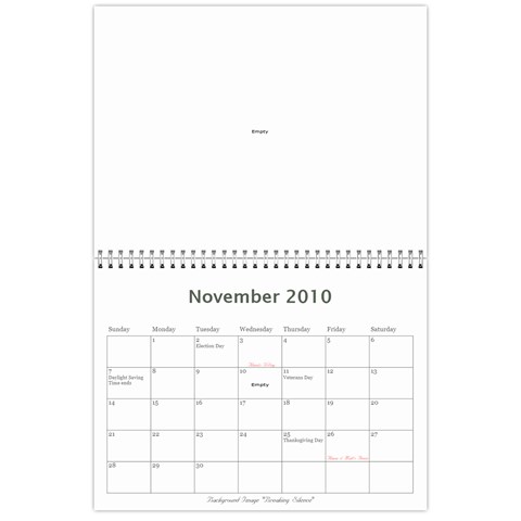 Sharimac Calendar By Alana Nov 2010