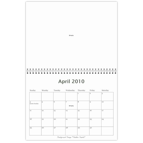Sharimac Calendar By Alana Apr 2010