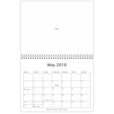 Sharimac Calendar By Alana May 2010