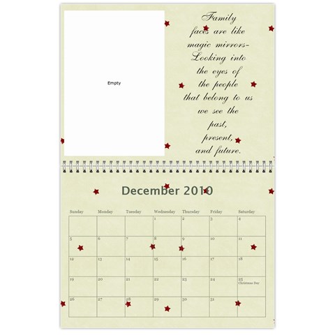 Family Calendar By Kelsey Dec 2010