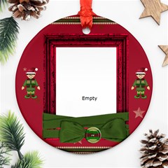 2 Sides Christmas Ornament - Round Ornament (Two Sides)