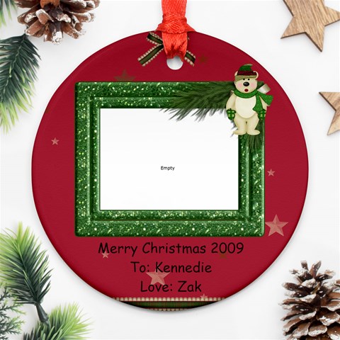 2 Sides Christmas Ornament By Tina Kellock Back