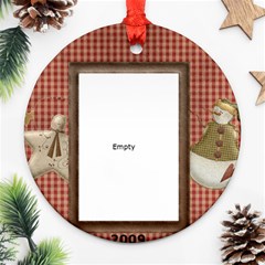 Ornament Dothead & Scaredy Cat - Round Ornament (Two Sides)