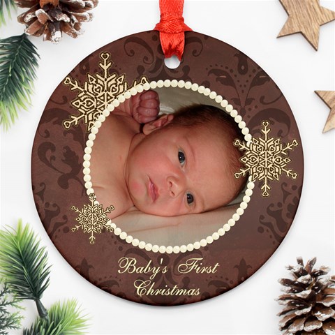 Baby s First Christmas Ornament By Klh Front