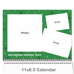 2010 kalendarz - Wall Calendar 11  x 8.5  (12-Months)
