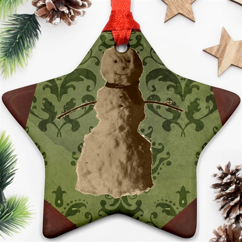 Star Snowman Ornament By Klh Front