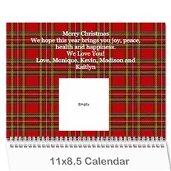 calendar christmas project - Wall Calendar 11  x 8.5  (12-Months)