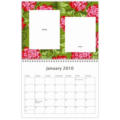 Calendar Christmas Project By Monique Jan 2010