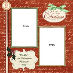 Maddie s 2007 Christmas Portraits 12x12 - ScrapBook Page 12  x 12 