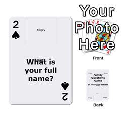 Family Question Card Game - Playing Cards 54 Designs (Rectangle)