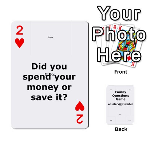 Family Question Card Game By Laurrie Front - Heart2