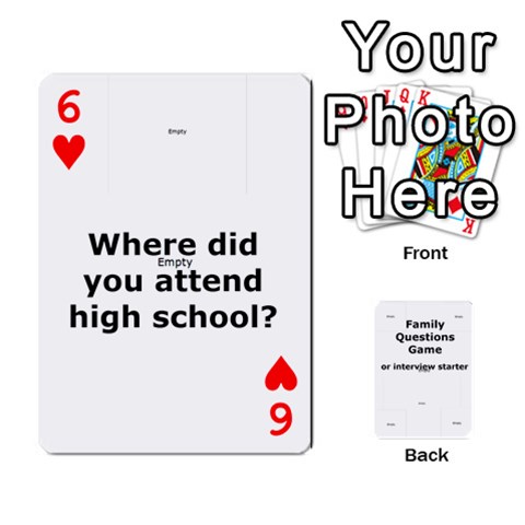 Family Question Card Game By Laurrie Front - Heart6