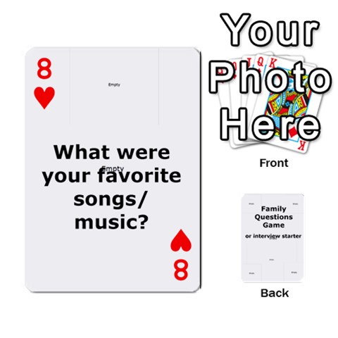 Family Question Card Game By Laurrie Front - Heart8