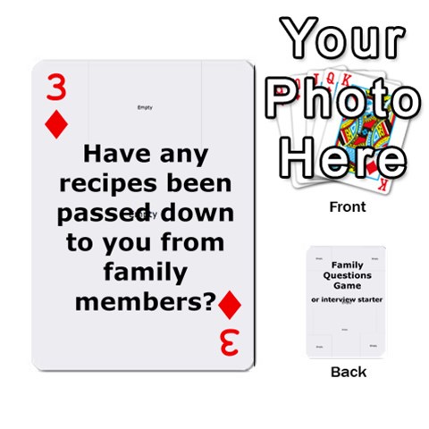 Family Question Card Game By Laurrie Front - Diamond3
