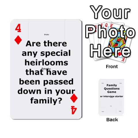 Family Question Card Game By Laurrie Front - Diamond4