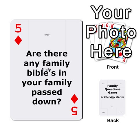 Family Question Card Game By Laurrie Front - Diamond5