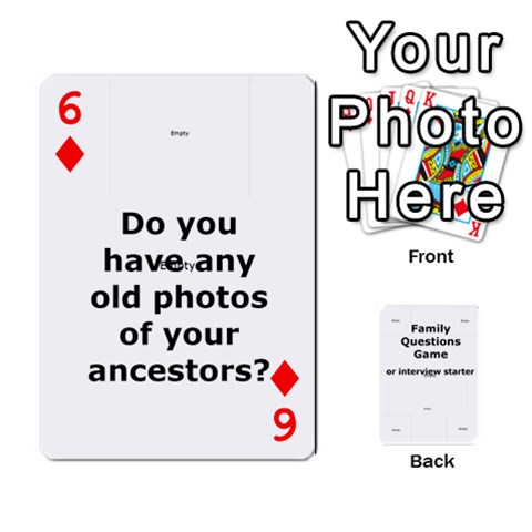 Family Question Card Game By Laurrie Front - Diamond6