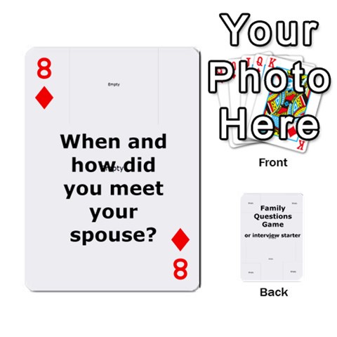 Family Question Card Game By Laurrie Front - Diamond8