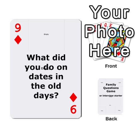 Family Question Card Game By Laurrie Front - Diamond9