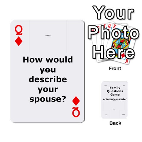 Queen Family Question Card Game By Laurrie Front - DiamondQ