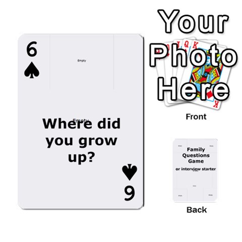 Family Question Card Game By Laurrie Front - Spade6