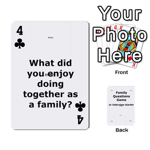 Family Question Card Game By Laurrie Front - Club4