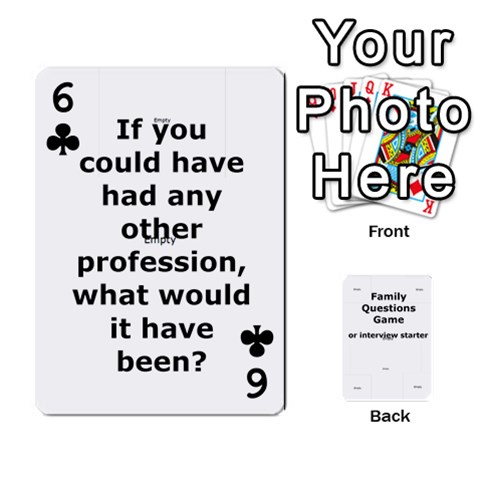 Family Question Card Game By Laurrie Front - Club6