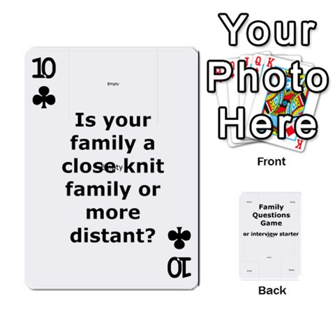 Family Question Card Game By Laurrie Front - Club10