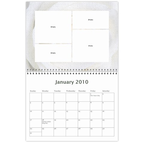 Moms Calendar By Vanessa Jan 2010