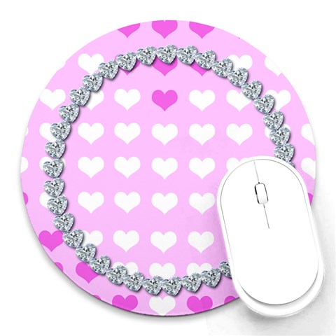 Cute Hearts Mousepad By Gina Front