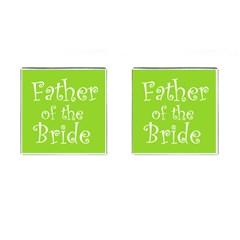 Father of the Bride Cufflinks green www CatDesignz.com - Cufflinks (Square)