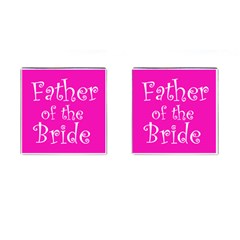 Wedding cufflinks Hot Pink www.CatDesignz.com - Cufflinks (Square)