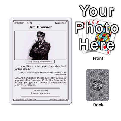 Queen 2010 Great Detectives Deck 1 By Steve Sisk Front - SpadeQ