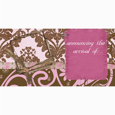 Baby Girl Announcement By Danielle Christiansen 8 x4  Photo Card - 7